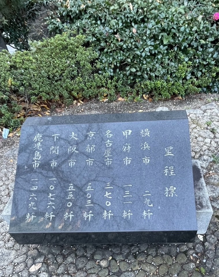 ツアーイベント１２月東京(道路元標の写真)里程標の石碑