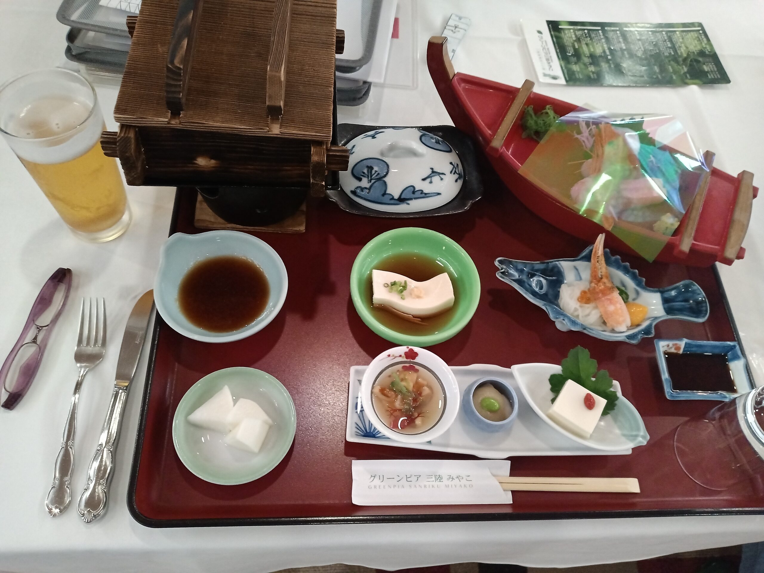 9月岩手県グリーンピア三陸みやこ＆田老の学ぶ防災ガイド(お料理)